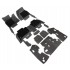 Коврики в салон+багажник для Infiniti QX56 (2011-2013) (7 мест) из экокожи с текстилем, черный/шов бежевый LUX