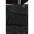 Коврики в салон+багажник для Mercedes-Benz CLS C218 17-2022 из экокожи с текстилем, черный/шов черный LUX