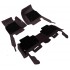 Коврики в салон+багажник для Infiniti QX56 (2011-2013) (7 мест) из экокожи с текстилем, черный/шов красный LUX