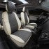 Чехлы на сиденья из экокожи ромб для Opel Corsa D купе (2006-2014) 3 двери 40/60, Белый/Черный, Автопилот