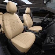 Чехлы на сиденья из алькантары для Hyundai i40 седан, универсал (2011-2019), Бежевый/Бежевый, Автопилот