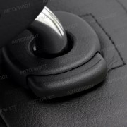 Чехлы на сиденья из экокожи для Toyota Auris 2 (2012-2018), Черный/Белый, Автопилот