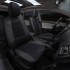 Чехлы на сиденья из алькантары для Nissan Pathfinder R51 (2004-2014) спинки одинаковые, Черный/Черный, Автопилот