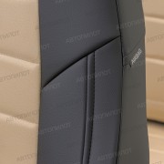 Чехлы на сиденья из алькантары для Ford Mondeo 4 седан, хэтчбек, универсал (2007-2015) Comfort, Черный/Бежевый, Автопилот