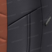 Чехлы на сиденья из алькантары для Geely Emgrand X7 (2011-2019), Черный/Коричневый, Автопилот