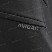 Чехлы на сиденья из экокожи для Lifan X60 1 (2012-2018), Черный/Коричневый, Автопилот