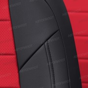 Чехлы на сиденья из экокожи для Fiat Scudo 8 мест (2007-2016), Черный/Красный, Автопилот