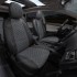Чехлы на сиденья из алькантары ромб для Suzuki Swift 3 (2004-2010), Черный/Серый, Автопилот
