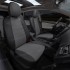Чехлы на сиденья из экокожи для Nissan Almera Classic (2006-2013) задние подголовники горбы, Черный/Серый, Автопилот
