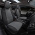 Чехлы на сиденья из экокожи ромб для Toyota Auris 1 (2007-2012), Черный/Серый, Автопилот