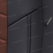 Чехлы на сиденья из алькантары для Ford Explorer 5 (2010-2019), Черный/Шоколад, Автопилот