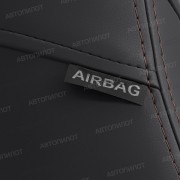 Чехлы на сиденья из алькантары ромб для Citroen C4 AirCross (2012-2017), Черный/Шоколад, Автопилот