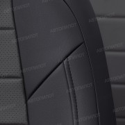 Чехлы на сиденья из экокожи для Chevrolet Cruze седан (2009-2015), Черный/Темно-серый, Автопилот