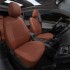 Чехлы на сиденья из алькантары для Toyota Prius 2 (2003-2009), Коричневый/Коричневый, Автопилот