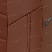 Чехлы на сиденья из алькантары для Mitsubishi ASX (2010-2023), Коричневый/Коричневый, Автопилот