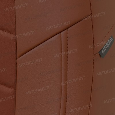 Чехлы на сиденья из алькантары для Chery Tiggo 8 Pro (2021-2023), Коричневый/Коричневый, Автопилот