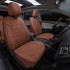Чехлы на сиденья из экокожи для Toyota Avensis 3 седан, универсал (2009-2018), Коричневый/Коричневый, Автопилот