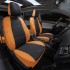 Чехлы на сиденья из экокожи для LADA Granta лифтбек (2011-2024) сплошной, Оранжевый/Черный, Автопилот