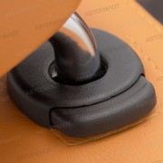 Чехлы на сиденья из экокожи для Brilliance M2 (2005-2015) , Оранжевый/Черный, Автопилот