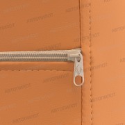 Чехлы на сиденья из экокожи ромб для Lifan X60 1 (2012-2018), Оранжевый/Черный, Автопилот