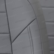 Чехлы на сиденья из экокожи для MINI Cooper S (F56) 3 двери (2013-2023), Серый/Серый, Автопилот
