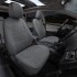 Чехлы на сиденья из экокожи ромб для Nissan Primera P12 хэтчбек, седан, универсал (2001-2008), Серый/Серый, Автопилот