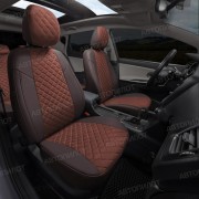 Чехлы на сиденья из алькантары ромб для Lexus IS II 250 (2005-2013), Шоколад/Шоколад, Автопилот
