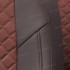 Чехлы на сиденья из алькантары ромб для Mercedes C-Klasse седан W204 (2007-2015) сплошной, Шоколад/Шоколад, Автопилот