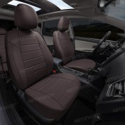 Чехлы на сиденья из экокожи для Lexus IS II 250 (2005-2013), Шоколад/Шоколад, Автопилот