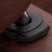 Чехлы на сиденья из экокожи для Ford Explorer 5 (2010-2019), Темно-коричневый/Темно-коричневый, Автопилот
