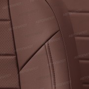 Чехлы на сиденья из экокожи для Citroen C4 II седан (2013-2023), Темно-коричневый/Темно-коричневый, Автопилот
