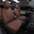 Чехлы на сиденья из экокожи ромб для Toyota Fortuner 2 (2015-2023), Темно-коричневый/Темно-коричневый, Автопилот