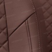 Чехлы на сиденья из экокожи ромб для Suzuki SX4 2 хэтчбек (2013-2023), Темно-коричневый/Темно-коричневый, Автопилот