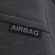 Чехлы на сиденья из экокожи для MINI Cooper S (F56) 3 двери (2013-2023), Темно-серый/Темно-серый, Автопилот