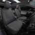 Чехлы на сиденья из экокожи ромб для Peugeot 508 (2011-2017), Темно-серый/Темно-серый, Автопилот