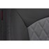 Чехлы на сиденья Kia Rio 4 седан (2017-2022) MAXIMAL ROMB Экокожа, черный/серый шов серый