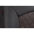 Чехлы на сиденья Hyundai Solaris 2 седан (2017-2022) MAXIMAL ROMB Экокожа, черный/шоколад шов шоколад