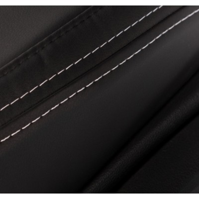 Чехлы на сиденья Kia Rio 4 X (2020-2021) MAXIMAL ROMB Экокожа, черный/серый шов серый