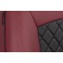 Чехлы на сиденья Kia Rio 4 X-Line (2017-2020) MAXIMAL VIP Экокожа, черный/бордовый/черный шов черный