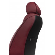 Чехлы на сиденья Kia Rio 4 X (2020-2021) MAXIMAL VIP Экокожа, черный/бордовый/черный шов черный