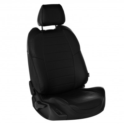 Чехлы на сиденья из экокожи для Chevrolet Cruze седан (2009-2015), Черный/Черный, ЭкоЧехлы