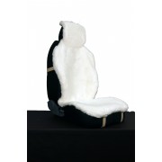 Накидка из искусственного меха на переднее сиденье ПРЕМИУМ, короткий ворс, белый